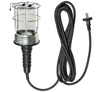 Brennenstuhl Lampada da lavoro in gomma rigida con robusto cestino di protezione (60 W, 136 mm di diametro, cavo da 5 m, made in Germany), colore: Nero