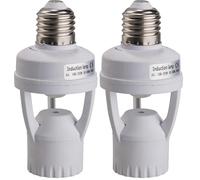 Brennenstuhl 1179910 Porta Lampada con Rilevatore di Movimento 360 Bianco (Confezione da 2)