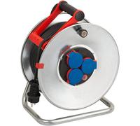 BRE 1198590 - Avvolgicavo Garant S, 50 m, 3 prese Schuko, IP44, lamiera d'acci