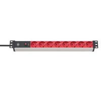 Brennenstuhl 1390007118 2 m Interno IP20 Nero Rosso 8 presa(e) AC 10 A IEC plug