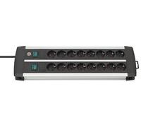 Brennenstuhl 1391000916 3 m Interno Alluminio Nero Bianco 16 presa(e) AC 515 mm