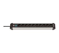 Brennenstuhl 1391030000 Multipresa con interruttore Argento/Nero Schuko 1 pz.