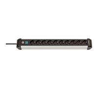 BRE 1391030000 - Presa multipla, 10 ingressi, con interruttore e cavo 3m, argento