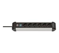 Brennenstuhl Presa multipla Premium-Alu-Line a 6 vie, con interruttore, 3m, H05VV-F 3G1,5 Quantità:1