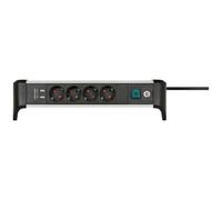 Brennenstuhl 1391040410 Multipresa con interruttore Argento/Nero Schuko 1 pz.