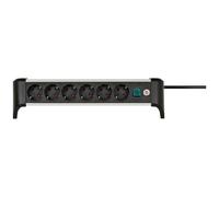 Brennenstuhl 1391040600 Multipresa con interruttore Argento/Nero Schuko 1 pz.