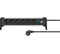 Brennenstuhl 1391040600 multiprise 3 m 6 sortie(s) CA Intérieure Noir, Argent