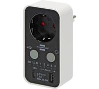 BRE 1506180 - Countdown Timer, Digital, USB A und USB C, Timer-Steckdose