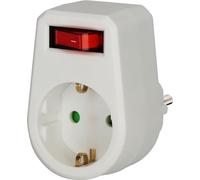 Brennenstuhl 1508070 Presa, Adattatore con Interruttore, Bianco