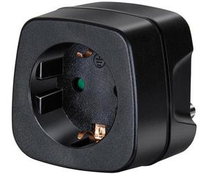 Brennenstuhl 1508460 adattatore e invertitore Interno Nero (brennenstuhl Travel Adapter - stikadap) NEW