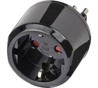 Brennenstuhl 1508470 Adattatore da Viaggio DE => Italia, 250 V, Nero