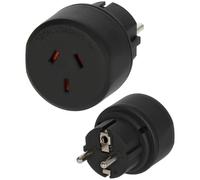 TRA CN AUS - Adattatore da viaggio - Euro e Australia, spina cinese nera