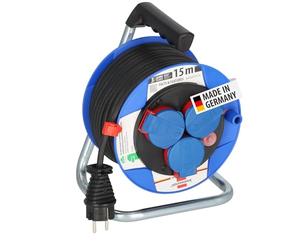 Brennenstuhl 15m H05RR-F 3G1,5 3AC outletto/e 15m Nero, Blu, Rosso prolunghe e multiple - Multiprese (15 m, 3 presa(e) AC, IP44, Nero, Blu, Rosso, Nero, 1 pezzo(i)