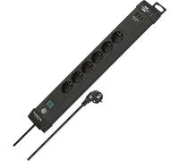 Brennenstuhl Premium Line - Ciabatta elettrica a 6 prese con 2 USB C PD 65 W e USB A 18 W (Made in Germany, scatola di derivazione con interruttore e cavo da 3 m, presa multipla per montaggio a parete