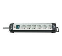 Brennenstuhl 1951560100 multipresa con interruttore 6 scomparti nero bianco