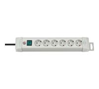 Brennenstuhl 1955560100 multipresa con interruttore 6 scomparti bianco schuko 1