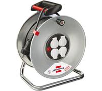 Brennenstuhl 25m H05VV-F 3G1,5 prolunghe e multiple 4 presa(e) AC Nero, Rosso, A