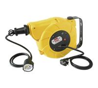 BRENNENSTUHL A1941251201241020300 1241020300-Enrollacables carrete automático IP20 H05VV-F3G1,5 con Cable de 9+2 m, Multicolor, 28 x 12,5 x 22 cm