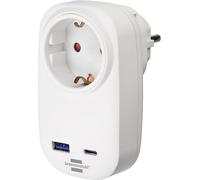 Brennenstuhl Adattatore 1508210010 USB-C Power Delivery 20W, USB-A 18W, presa multipla