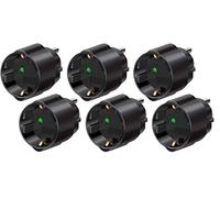 Brennenstuhl Adattatore/connettore da viaggio con contatti protetti per USA, Giappone, nero, 1508550 (6 pezzi, adattatori USA, Giappone)