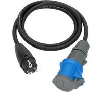 Brennenstuhl Adattatore per cavo da campeggio/CEE con spina di messa a terra e accoppiamento CEE (cavo da 1,5 m in nero, H07RN-F 3G2.5, 230 V/16 A, per uso permanente in esterni, IP44, prodotto in