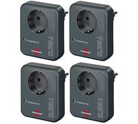 Brennenstuhl - Adattatore per presa (con protezione da sovratensione, 13.500 A, adattatore come protezione flash per dispositivi elettrici), colore: Antracite (4 pezzi)