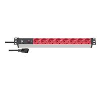 Brennenstuhl 1390007118 - 2 m - 8 AC-Ausgänge - Indoor - IP20 - Schwarz - Rot - 10 A ( 1390007118 )