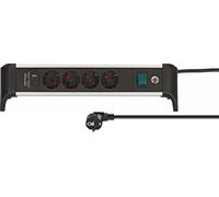 Brennenstuhl Alu Office-Line Ciabatta elettrica a 4 prese con USB Power Delivery