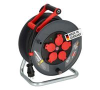 Brennenstuhl Avvolgicavo professionale 320 KU 4200 (cavo da 40 m in nero, realizzato in plastica speciale, per uso in cantiere e uso esterno permanente, Made in Germany)