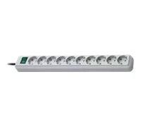 EL 10-FACH MS-LG - Presa multipla, 10 vie, 3 m, con interruttore, grigio chiaro
