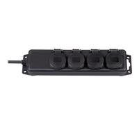 Brennenstuhl BN-1159960 4 presa(e) AC 230 V Nero 2 m Power strip 4 socket IP44