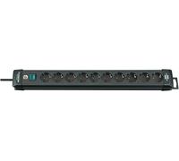 BN-1951100100 Prolunghe elettriche, Ciabatta Nero, 3 m, 10 presa(e) AC, Nero, Plastica, Nero