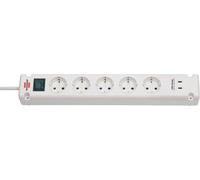 BRE 1150660425 - Steckdosenleiste Bremounta, 5-fach, USB C-Ladefunktion, weiß