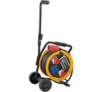 Brennenstuhl Brobusta CEE 2 FI IP44 Bebnow Industriale/Edilizia con carrello 30 m in gomma speciale (cantiere e all'aperto, made in Germany), giallo