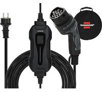 Brennenstuhl Caricatore portatile EV tipo 2 - contatto di protezione (stazione di ricarica mobile 10 A, 2,3 kW, 8 m, IP44, display, per veicoli elettrici e ibridi BEV-PHEV, con borsa per il trasporto)