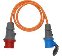 Brennenstuhl Cavo adattatore da campeggio CEE con spina CEE 400 V/16 A e presa CEE 230 V/16 A (cavo da 1,5 m arancione, H07RN-F 3G2.5, uso esterno permanente IP44, Made in Germany)