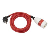 Brennenstuhl Cavo di prolunga in plastica di qualità, interruttore rotante e guaina in tessuto, 5m, H05VV-F 3G1,5 rosso-bianco-nero Quantità:1