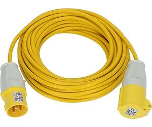 Brennenstuhl - Cavo di prolunga elettrico con presa singola CEE da 110 V, lunghezza del cavo 14 m, materiale: plastica, colore: giallo