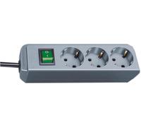 BRENNENSTUHL Ciabatta Eco-Line 3 Prese con Interruttore, 1.5m, Grigio