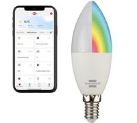 Brennenstuhl Connect - Lampadina a LED WLAN SB 400 E14 (compatibile con Alexa e Google Assistant, non necessita di hub, 2,4 GHz con app gratuita, 400 lm)