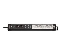 brennenstuhl Connect - Ciabatta elettrica intelligente a 6 prese, Wi-Fi 2,4 GHz, di ottima qualità, compatibile con Amazon Alexa e Google Assistant, cavo da 3 m, Made in Germany, colore: grigio/nero