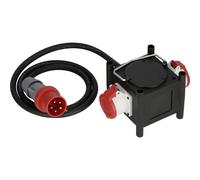 Brennenstuhl Distributore di corrente in gomma compatto (cavo da 2 m, 2 CEE 400 V/32 A, inserto in cantiere e uso costante all'aperto, prodotto in Germania)