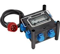 Brennenstuhl - Distributore di corrente compatto in gomma con fusibili certificati, 2 m di cavo, 7 x 230 V/16 A, per cantieri e uso continuo all'aperto, made in Germany