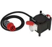 Brennenstuhl Distributore di corrente in gomma compatto (cavo da 2 m, 2 CEE 400 V/32 A, inserto in cantiere e uso costante all'aperto, prodotto in Germania)