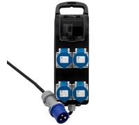 BRENNENSTUHL Distributore di Corrente Portatile con Interruttore di Protezione BSV P CEE 230V/16 A, Made in Austria, Spina CEE & 4x Prese CEE, Fissabile a parete, Cavo 2 metri, IP44