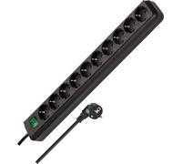 Brennenstuhl, Eco-Line con interruttore presa multipla a 10 nero 3 m