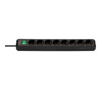 Brennenstuhl Eco-L 8 Way Split Sw 3m BK