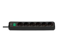 Brennenstuhl Eco-Line Multipresa con 6 prese e interruttore 3m Nero