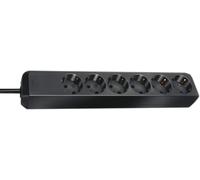 BRENNENSTUHL Eco-Line Prolunga a 6 Prese Schuko, 1,5m, Nero
