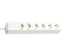 BRENNENSTUHL Eco-Line Prolunga Europea Non Commutata, 6 Prese, 1,5m, Bianca